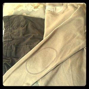 Banana Republic🍌Sweater Tan/Beige EUC,Elbow patch